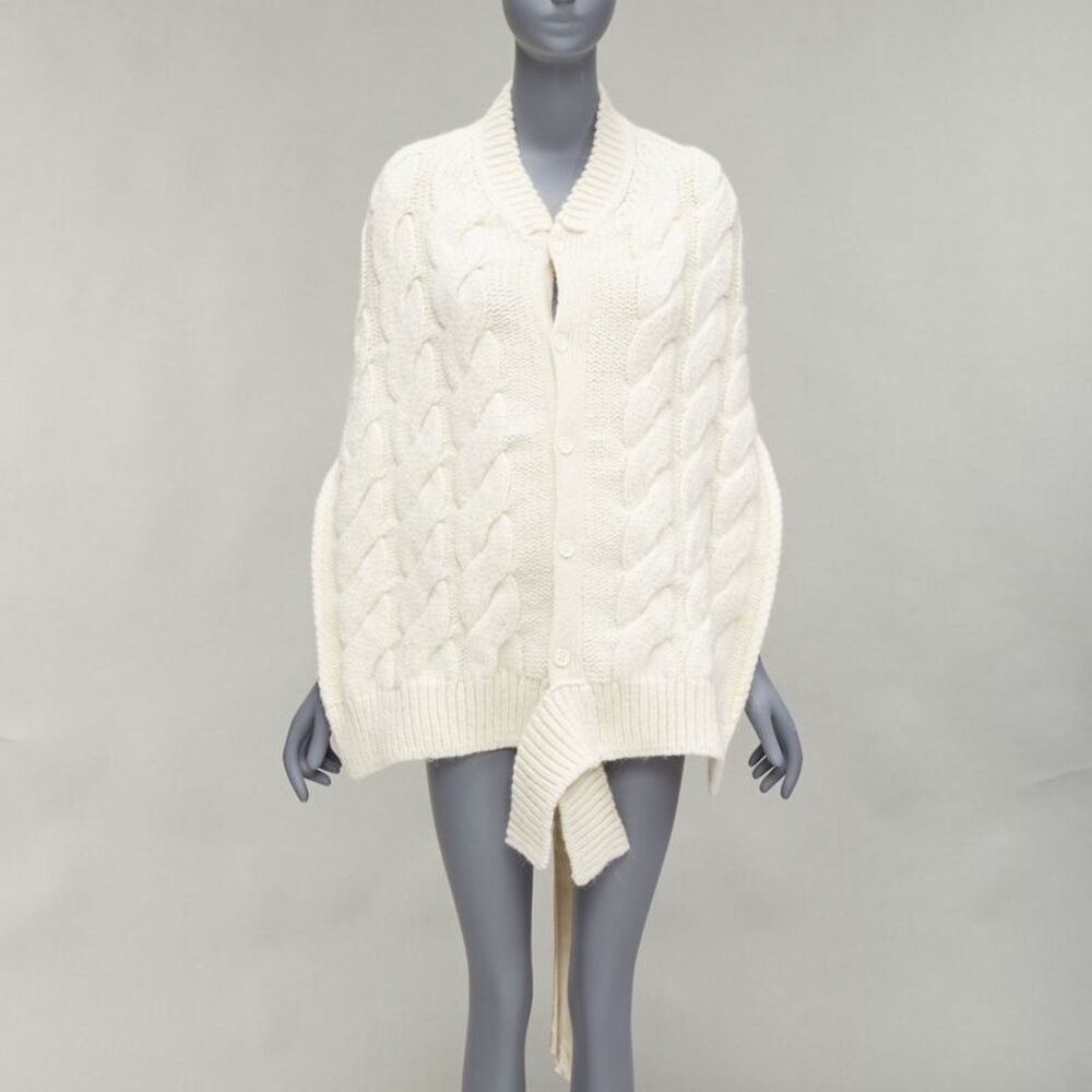 Simone Rocha Alpaca Open Back Cable Knit Top